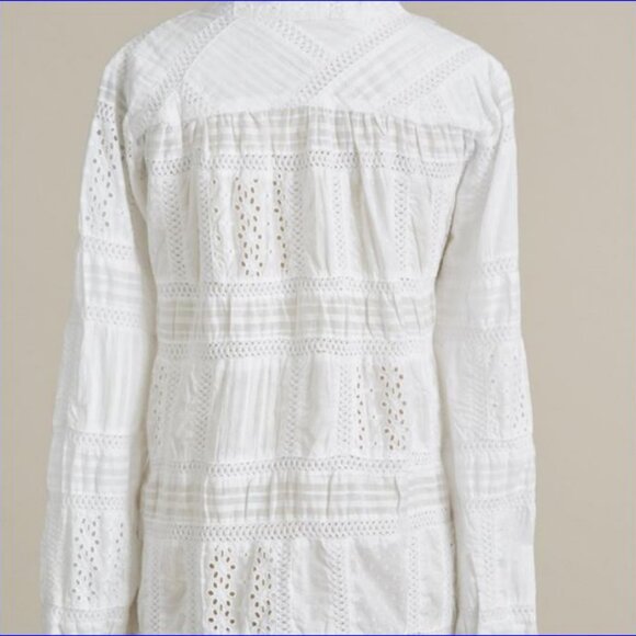 SUNDANCE Harmony Forever Blouse by DYLAN Cotton Crochet Top - NEW - Picture 6 of 8